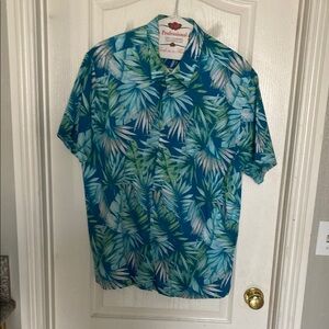 Tropical Blue and Green Men's Shirt